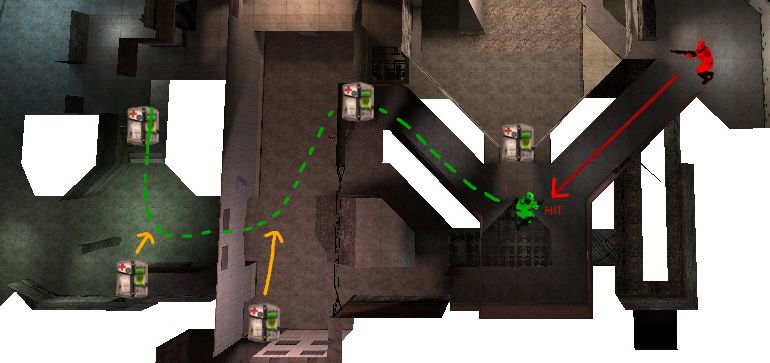 Item pickup layout
